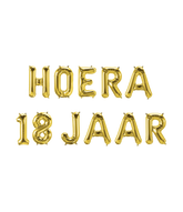 Gouden Ballonnen Set 18 Jaar Hoera 1,9m